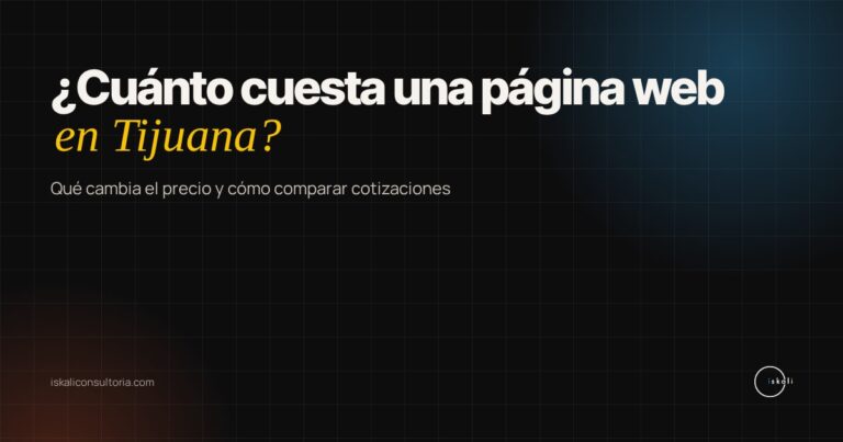 ¿Cuánto cuesta una página web en Tijuana en 2026?