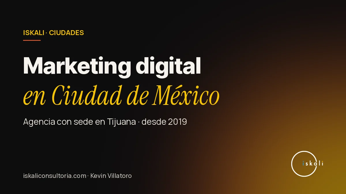 Gráfico de Iskali: marketing digital en Ciudad de México, agencia con sede en Tijuana
