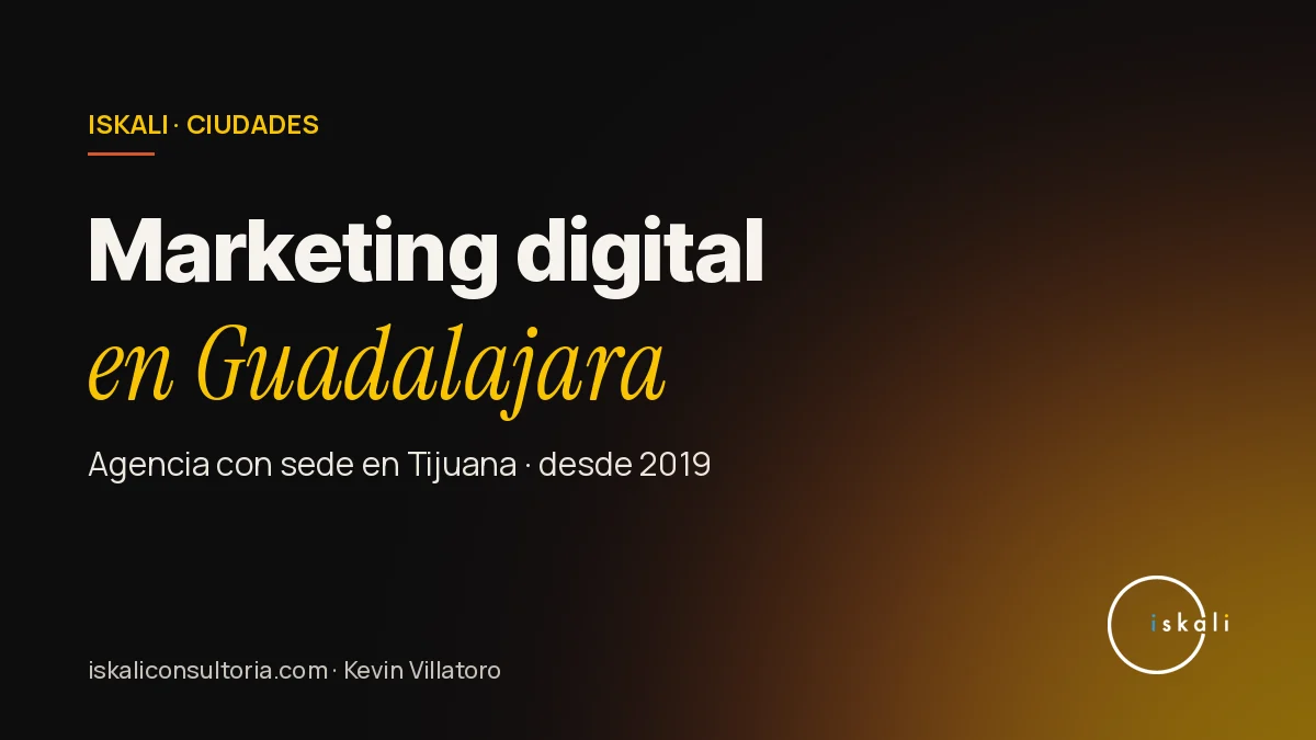 Gráfico de Iskali: marketing digital en Guadalajara, agencia con sede en Tijuana